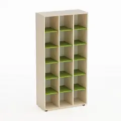 Mobile Kubò Betulla 18 Caselle H 180 Cm. Verde Kiwi - Conforme CAM