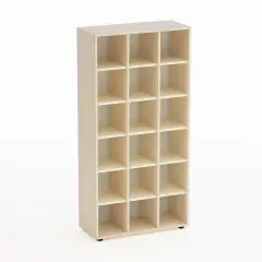 Mobile Kubò Betulla 18 Caselle H 180 Cm. Magnolia - Conforme CAM