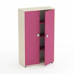 Mobile Scuola Infanzia Kubò Betulla 2 Ante H 150 cm. Fucsia - Conforme CAM