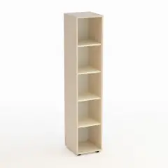 Mobile Kubò Betulla Colonna 5 Vani 180 Cm. Ripiani Magnolia - Conforme CAM