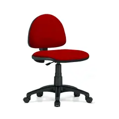 Poltrona Operativa Web Schienale Basso Tessuto Rosso