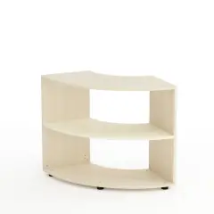 Mobile Scuola Kubò Betulla Curvo Angolare H 75 cm. Ripiani Magnolia - Conforme CAM