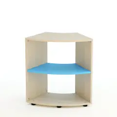 Mobile Scuola Kubò Betulla Curvo 60 Gradi H 75 cm. Rpiani Blu Orizzonte - Conforme CAM