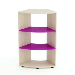 Mobile Scuola Kubò Betulla Curvo 60 Gradi H 110 cm. Ripiani Fucsia - Conforme CAM