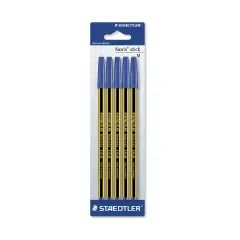 Penna a Sfera Blu Blister da 5 Pezzi
