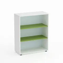 Mobile Scuola Kubò Bianco a Giorno H 110 cm. Ripiani Verde Kiwi - Conforme CAM