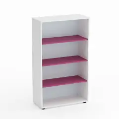 Mobile Scuola Kubò Bianco a Giorno H 150 cm. Ripiani Fucsia - Conforme CAM