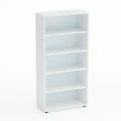 Mobile Scuola Kubò Bianco Libreria 5 vani con Ripiani Bianco - Conforme CAM