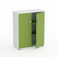 Mobile Scuola Kubò Bianco 2 Ante H 110 cm. Verde Kiwi - Conforme CAM