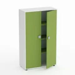 Mobile Scuola Kubò Bianco 2 Ante H 150 cm. Verde Kiwi - Conforme CAM