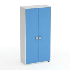 Mobile Scuola Kubò Bianco 2 Ante H 180 cm. Blu Orizzonte - Conforme CAM