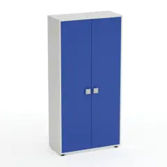 Mobile Scuola Kubò Bianco 2 Ante H 180 cm. Azzurro - Conforme CAM