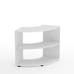 Mobile Scuola Kubò Bianco Angolare H 75 cm. Ripiani Bianco - Conforme CAM