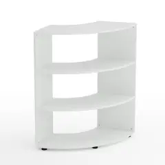 Mobile Scuola Kubò Bianco Angolare H 110 cm. Ripiani Bianco - Conforme CAM