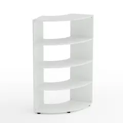 Mobile Scuola Kubò Bianco Angolare H 150 cm. Ripiani Bianco - Conforme CAM