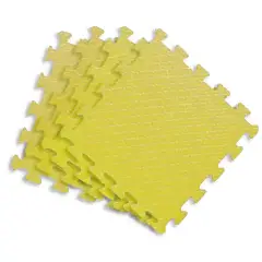Maxi Tappeti Puzzle per Bambini Eva 120x120 cm - Set 4 Pezzi Giallo