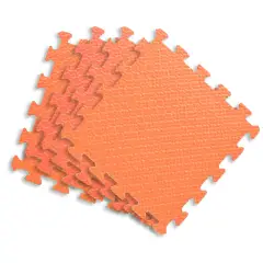 Maxi Tappeti Puzzle per Bambini Eva 120x120 cm - Set 4 Pezzi Arancione