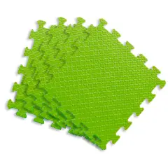 Maxi Tappeti Puzzle per Bambini Eva 120x120 cm - Set 4 Pezzi Verde Lime