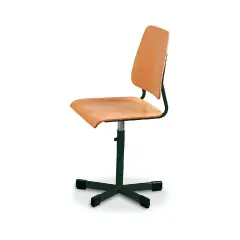 Sgabello Regolabile Nera – Seduta Anatomica in Multistrato di Faggio 38-48 cm