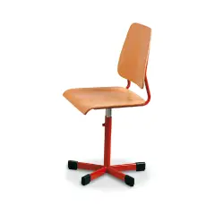 Sgabello Regolabile Rossa – Seduta Anatomica in Multistrato di Faggio 38-48 cm