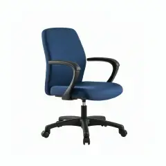 Poltrona Elegance con Braccioli – Tessuto Azzurro Ergonomica per Ufficio