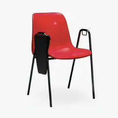 Poltroncina Kastilene Con Braccioli E Pianetto Misura 6 Rosso,  Per Ambienti Scolastici