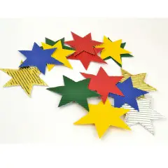 Sagome Stelle in Cartone Ondulato - Confezione 50 Pezzi