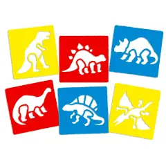 Stencil Sagome Dinosauri – Set da 6 per Creatività Preistorica