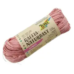 Raffia Vegetale Rosa – Matassina 50 gr