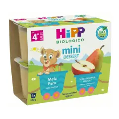 HIPP Omogeneizzato Merenda Frutta Bio Mela e Pera 100g x4