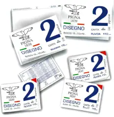 Album Disegno PignaDue 33x48 cm – 20 Fogli - 110g - Liscio e Squadrato