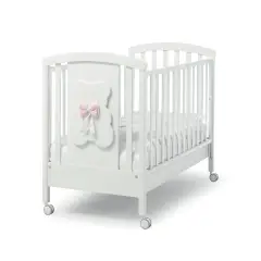Lettino Dudù Bianco Fiocco Rosa