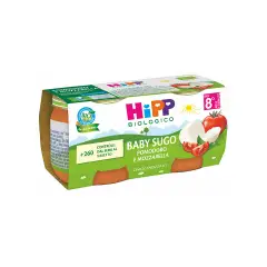 Hipp Omogeneizzato Sugo Pomodoro e Mozzarella 2 x 80 g – Baby Food Bio