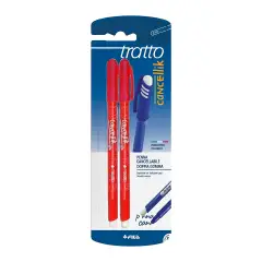 Penna Tratto Cancellik 2 Pezzi Rosso