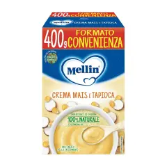 Crema di Mais e Tapioca Mellin 400g – Pappa per Neonati Senza Glutine