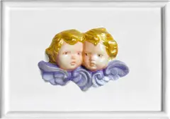 Stampo per Colata – Angeli Grande 21x23 cm per Ceramica, Cera e Sapone