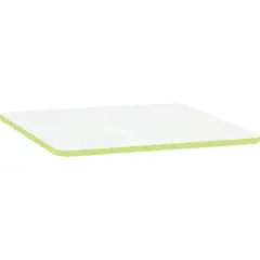 Top Tavolo Rettangolare 115x65 Bianco con Bordo Lime