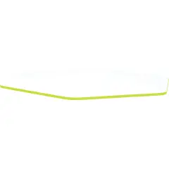 Top Tavolo Esagonale cm. 144,5x128 Bianco C/Bordo Lime