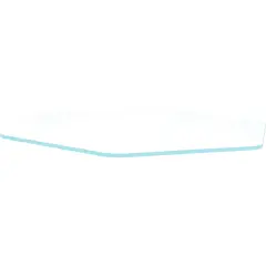 Top Tavolo Esagonale  Cm 144,5x128 Bianco C/bordo Celeste