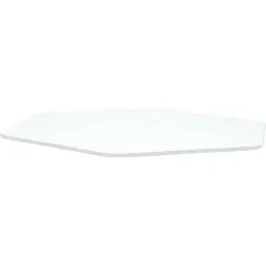 Top Tavolo Esagonale cm. 144,5x128 Bianco C/Bordo Grigio