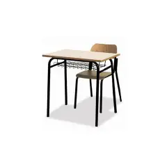 Banco Biposto 900 - Sottopiano In Griglia H 64 Cm. Per Ambienti Scolastici  - Conforme CAM