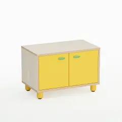 Mobile Scuola Infanzia Easy Line con Ante Altezza cm. 49 Giallo - Conforme CAM