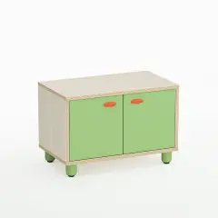 Mobile Scuola Infanzia Easy Line con Ante Altezza cm. 49 Verde - Conforme CAM