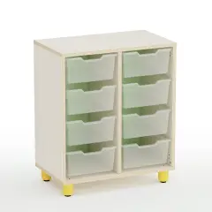 Mobile Scuola Infanzia Easy Line 8 Cassetti Verde - Conforme CAM