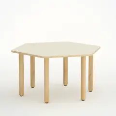 Tavolo Forma Esagonale Misura 2 Magnolia Per Scuole D'infanzia - Conforme CAM
