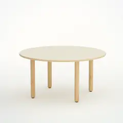 Tavolo Circolare Onda cm. 120 Misura 3 Magnolia  per Scuola Primaria - Conforme CAM