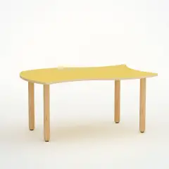 TAVOLO ONDA VERSO H 52 CM - MISURA 2 - GIALLO