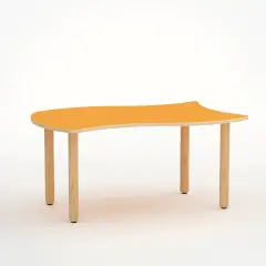 TAVOLO ONDA VERSO H 46 CM - MISURA 1 - ARANCIO