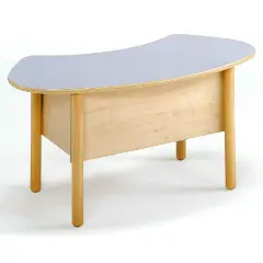 Cattedra Scuola Infanzia Onda con Paratia Dritta Glicine