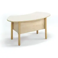 Cattedra Scuola Infanzia Onda con Paratia Dritta Magnolia